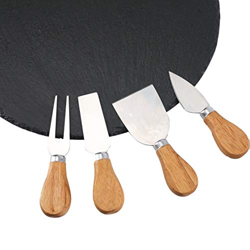 8 Pieces Set Cheese Knives with Wood Handle, Stainless Steel Cheese Slicer Cheese Cutter Cheese Tools