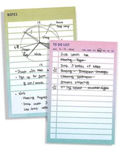 simple, short, & actionable, magnetic to do list notepad & memo magnetic notepad - adhd control, focus booster, productivity measurement, daily planner, reminders, quick idea capture checklists, idea taking (3.5 x 5.5in, color)