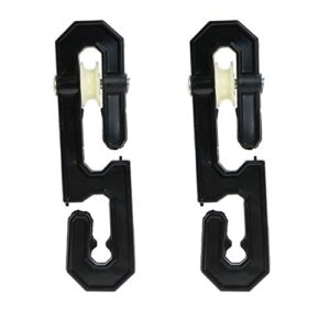 Ohaha Clothesline Spreader,Clothesline Pulley,Clothesline Tightener for Long Clothesline and Heavy Loads(2PACK) (Plastic (Black))