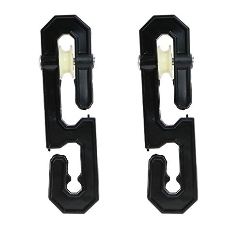 Ohaha Clothesline Spreader,Clothesline Pulley,Clothesline Tightener for Long Clothesline and Heavy Loads(2PACK) (Plastic (Black))