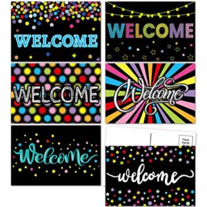ceiba tree chalkboard welcome postcards colorful welcome to our class cards back to school for kids