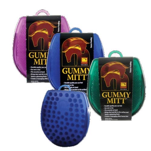 Epona Gummy Mitt for Horse Grooming Two-Sided for Scrubbing Brushing Wet or Dry Flexible Ergonomic Design Two-in-One Great for Pets Removes Grime