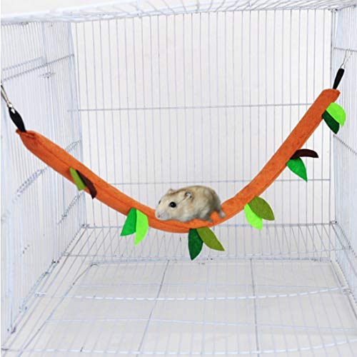 Hamiledyi Hamster Hammock Set,Small Animal Hanging Warm Bed House Hamster Tunnel Toys Cage Nest Accessories for Sugar Glider Hamster Mice Playing Sleeping(5 Pcs )