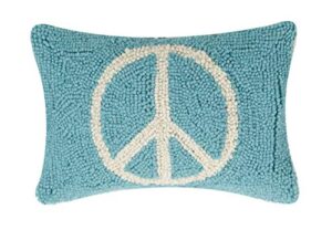 peking handicraft 30jes1480c12ob peace hook pillow, 12-inch length, wool and cotton