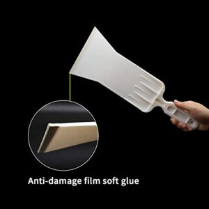 Abnaok Tools Long Handle Auto Bulldozer Squeegee for Window Tint Film Installing Car Vinyl Wraps Window and Glass Cleaning (White)