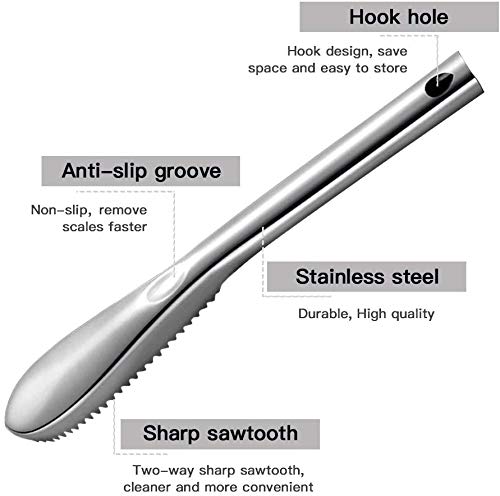 Fish Scaler Remover, Fish Scaler Scraper Stainless Steel Cleaning Brush Easily Remove Fish Scale Tool