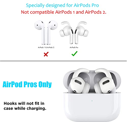 1 Pair AirPods Pro Ear Hooks Covers Accessories Compatible with Apple AirPods Pro (Pink)