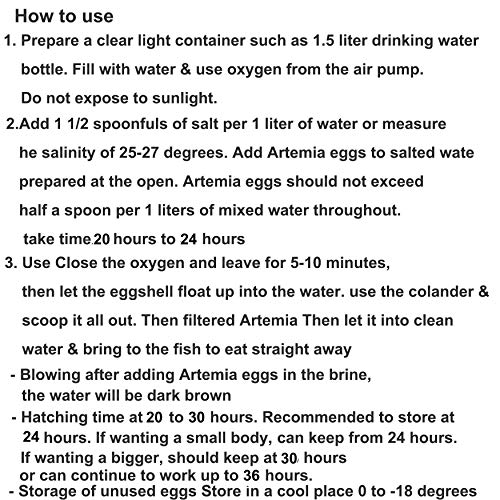 Clione SuperP1 50 g. (Premium Grade) Artemia Cysts Brine Shrimp Eggs Fish Food 95% Plus Hatch Rate in 24-32 Hour, Fresh Stock Tested, for All Tropical Fish Goldfish KOI Baby Fry Fish Guppy Betta Fish