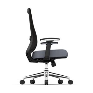 Realspace® Levari Mesh/Vegan Leather Mid-Back Task Chair, Gray/Black