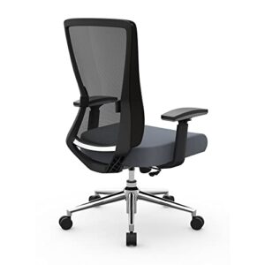 Realspace® Levari Mesh/Vegan Leather Mid-Back Task Chair, Gray/Black