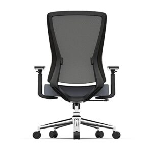 Realspace® Levari Mesh/Vegan Leather Mid-Back Task Chair, Gray/Black