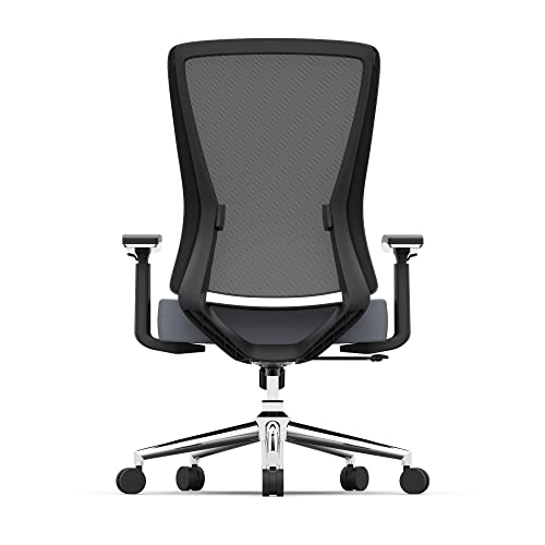 Realspace® Levari Mesh/Vegan Leather Mid-Back Task Chair, Gray/Black