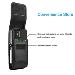 Tiflook Phone Holster for Motorola Moto G Power 2022 G Stylus 5G G Pure G Play G Fast G7 Power G7 Play G7 Plus G6 E 2020 E6 Z4 Z3 Nylon Cell Phone Pouch Belt Holder Carrying Case with Clip Loop, Black