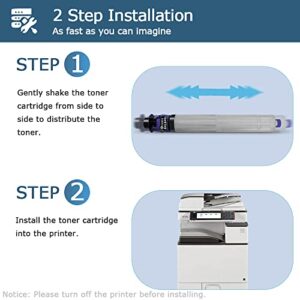 Leize Compatible C6003 Toner Cartridge Replacement for Ricoh MP C6003 MP C4503 MP C5503 MP C6004 Printer for 841849 841851 841852 841850 Ink Black 33,000 & Color 22,500 Pages [KCMY-4PACK]