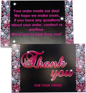 rxbc2011 thank you for your purchase cards diamond, package insert for online jewelry business pack of 100