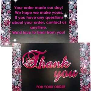 RXBC2011 Thank You for Your Purchase Cards Diamond, Package Insert for online Jewelry business Pack of 100