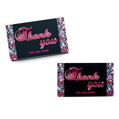 RXBC2011 Thank You for Your Purchase Cards Diamond, Package Insert for online Jewelry business Pack of 100