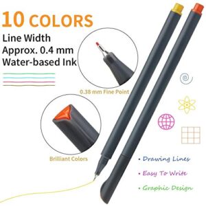 MyLifeUNIT 10 Color Pens and Gel Pens 10 Vintage Color Ink Bundle
