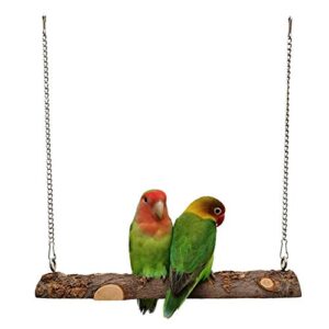 yjjkj pet bird swing, parrot cage toys, natural wooden swing toys for parakeet cockatoo cockatiel conure lovebirds canaries little macaw african parrot