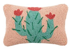 peking handicraft 30jes414c12ob cactus hook pillow, 12-inch length, wool and cotton