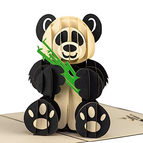 Panda Pop Up Card by DEVINE Popup Cards | Pop Up Birthday Cards for Women Mom Wife | Funny 3D Pop Up Greeting Cards | Love Mother Kids Son Daughter