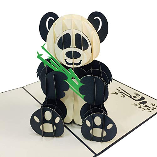 Panda Pop Up Card by DEVINE Popup Cards | Pop Up Birthday Cards for Women Mom Wife | Funny 3D Pop Up Greeting Cards | Love Mother Kids Son Daughter