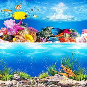 Amalong New seafloor, Marine Fish Background Aquarium Background Decoration 25 x 15 (inches)