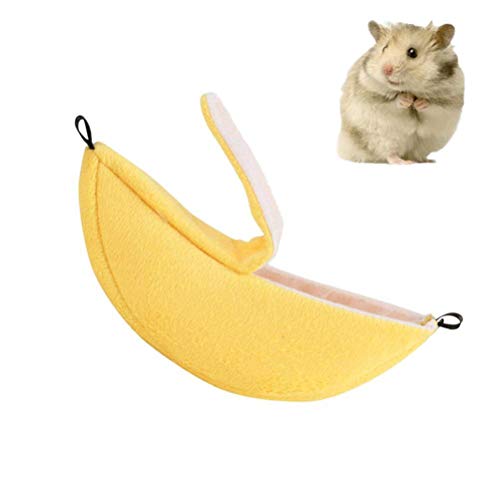 Banana Hamster Hammock Soft Bed Small Pet House Animals Hamster Hanging House Cage Nest for Guinea Pig Rat Chinchilla Hedgehog Rat Small Bird Pet