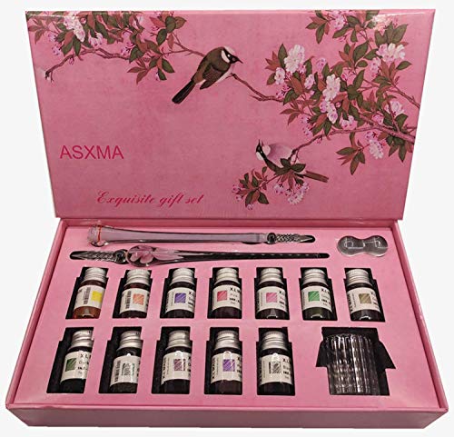 ASXMA New calligraphy glass Pen Set .Writing, Drawing, Calligraphy, Great for Gift Giving.