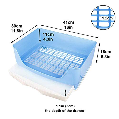 Hamiledyi Rabbit Cage Litter Box with Drawer Large Toilet Trainer Potty Corner Pet Pan for Adult Hamster, Guinea Pig, Ferret, Chinchilla and Other Animals