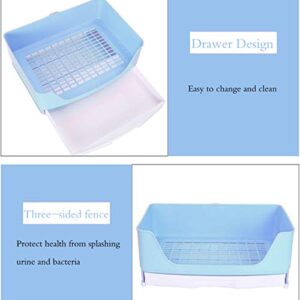 Hamiledyi Rabbit Cage Litter Box with Drawer Large Toilet Trainer Potty Corner Pet Pan for Adult Hamster, Guinea Pig, Ferret, Chinchilla and Other Animals