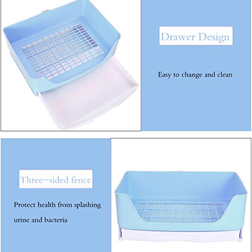 Hamiledyi Rabbit Cage Litter Box with Drawer Large Toilet Trainer Potty Corner Pet Pan for Adult Hamster, Guinea Pig, Ferret, Chinchilla and Other Animals