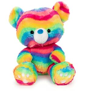 gund kai teddy bear, premium plush toy stuffed animal for ages 1 & up, rainbow, 12"