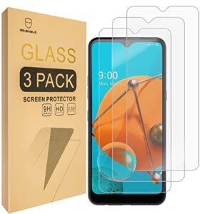 mr.shield [3-pack] designed for lg k51 [tempered glass] [japan glass with 9h hardness] screen protector with lifetime replacement