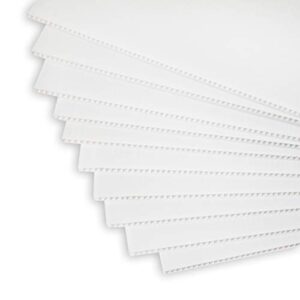 corrugated plastic sheets | 17in x 13in | 10 pack | blank coroplast poster board signs for offices, classrooms, yard and garage sales, realtor open houses, and custom birthday, and graduation messages
