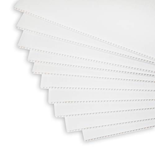 Corrugated Plastic Sheets | 17in x 13in | 10 Pack | Blank Coroplast Poster Board Signs for Offices, Classrooms, Yard and Garage Sales, Realtor Open Houses, and Custom Birthday, and Graduation Messages