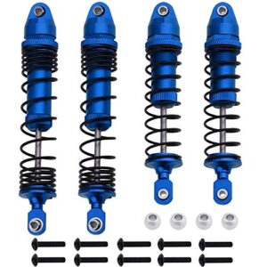 hobbypark aluminum front & rear shock absorber assembled full metal for rc 1/10 traxxas slash, stampede, rustler, nitro slash, replacement of parts 5862 3760 3762 (navy blue)