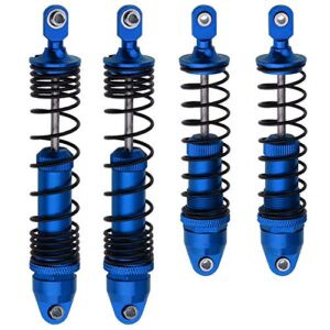 HobbyPark Aluminum Front & Rear Shock Absorber Assembled Full Metal for RC 1/10 Traxxas Slash, Stampede, Rustler, Nitro Slash, Replacement of Parts 5862 3760 3762 (Navy Blue)