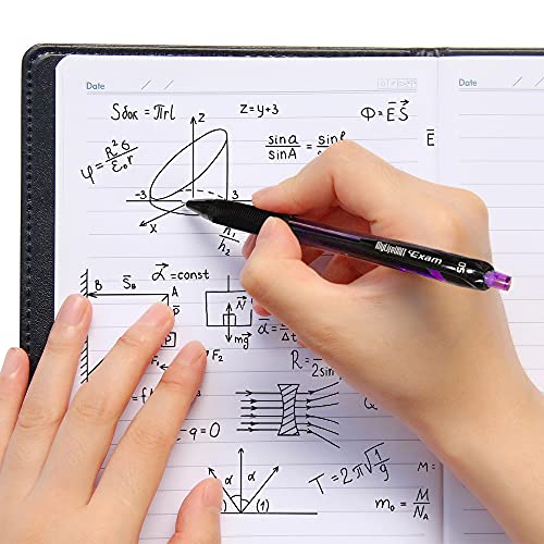 MyLifeUNIT Gel Pens, Black Fine Point Gel Pen for Super Smooth Writing, 0.5mm Retractable Pens with Quick-Drying Ink, Innovated Tip Tech (12 Pack)