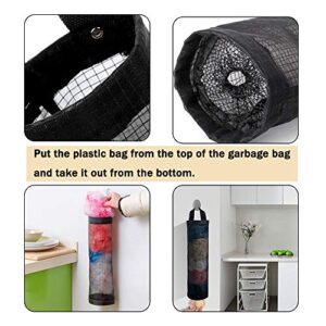 8PCS Plastic Bag Holders,Mesh Hanging Garbage Bag Dispensers,Recycling Grocery Shopping Bags Storage for Home and Kitchen