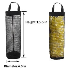 8PCS Plastic Bag Holders,Mesh Hanging Garbage Bag Dispensers,Recycling Grocery Shopping Bags Storage for Home and Kitchen