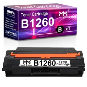 mm much & more compatible toner cartridge replacement for dell 1260 rwxnt 331-7328 used for b1260dn b1260 b1265dn b1265dnf b1265dfw series printers (1-pack, black)