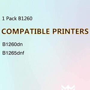 MM MUCH & MORE Compatible Toner Cartridge Replacement for Dell 1260 RWXNT 331-7328 Used for B1260dn B1260 B1265dn B1265dnf B1265dfw Series Printers (1-Pack, Black)