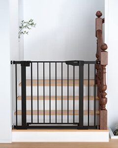 mom's choice awards winner-cumbor 29.7"-40.6" width pressure or hardware mounted auto close safety baby gate, durable extra wide dog gate for stairs, doorways, easy walk thru pet gate for house