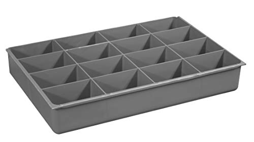 Durham 124-95-16-IND Large, Polypropylene, 16 Compartment Insert, Gray