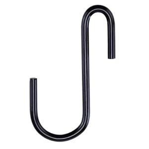 rivexy 10 pack black s hooks for hanging plants, s hooks for hanging clothes, stainless steel s hooks heavy duty, durable s shaped hooks for kitchen, small s hooks for hanging heavy duty, closet hooks