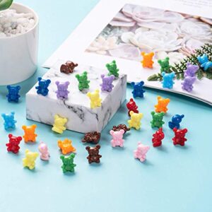 XINHUIDALSQ 90 Pieces Colored Counting Bears 0.62 Inch Rainbow Counting Bears Set 9 Colors Mini Plastic Bears Math Manipulatives for Toddlers Suitable for Ages 3+ Kids