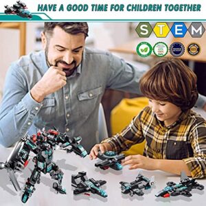 MOONTOY 577PCS STEM Robot Building Toys Set 25-in-1 Engineering Kit Building Blocks Bricks Construction Vehicles Educational Christmas Birthday Gifts for Kids Boys Girls 5 6 7 8 9 10 11 12+ Year Old