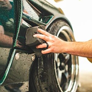 The Rag Company - Ultra Black Foam Sponge - for Detailing and Car Washing, Perfect for Both Rinseless and Soap Washes, Softer Feel, Ergonomic Shape