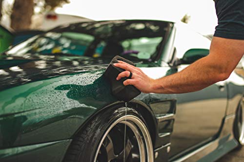 The Rag Company - Ultra Black Foam Sponge - for Detailing and Car Washing, Perfect for Both Rinseless and Soap Washes, Softer Feel, Ergonomic Shape